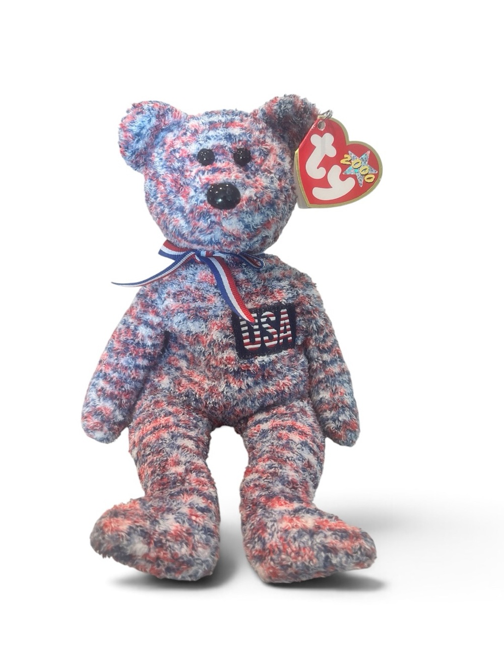 Ty Patriotic Red White Blue USA Beanie Plush Bear